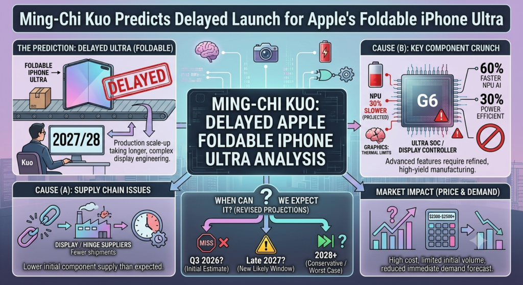 Ming-Chi Kuo Predicts Delayed Launch for Apple's Foldable iPhone Ultra.