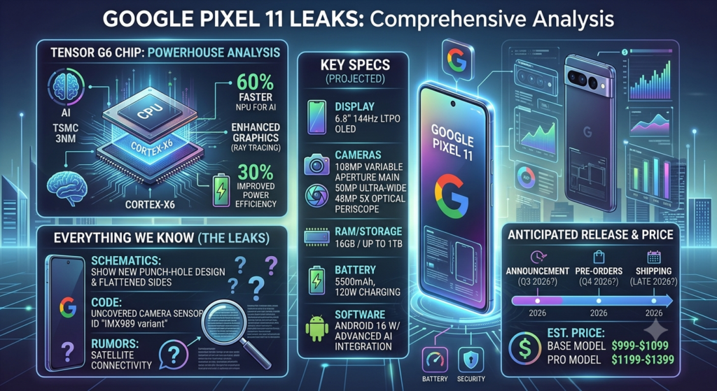 Google Pixel 11 Leaks: Specs, Price, Release Date, Tensor G6 & Everything We Know