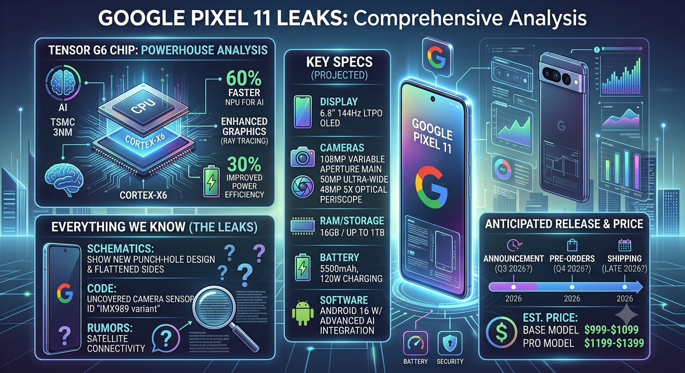 Google Pixel 11 Leaks: Specs, Price, Release Date, Tensor G6 & Everything We Know